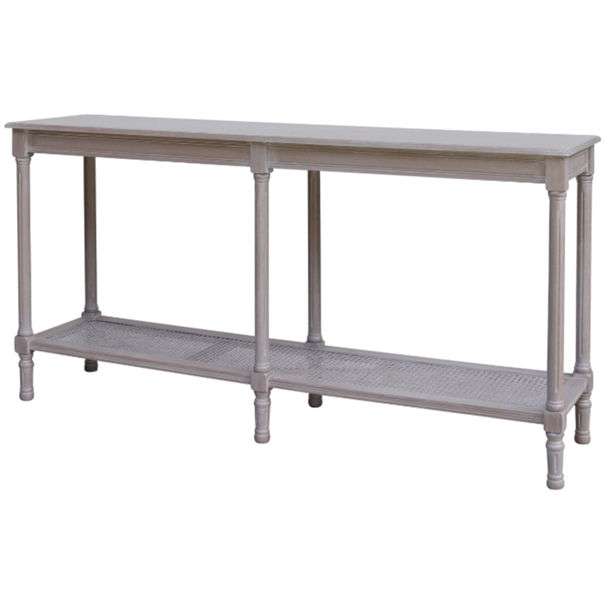The Serene Rattan Collection Large Console Table - GREY