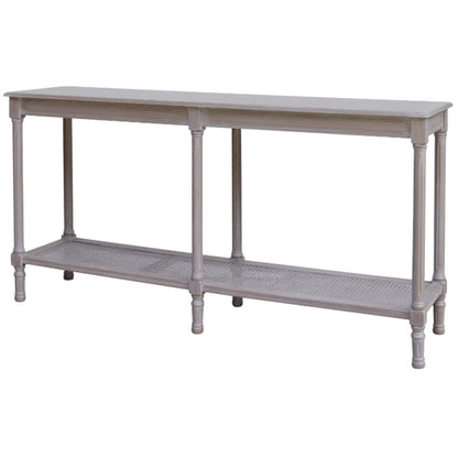 The Serene Rattan Collection Large Console Table - GREY