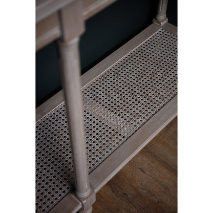 The Serene Rattan Collection Large Console Table - GREY