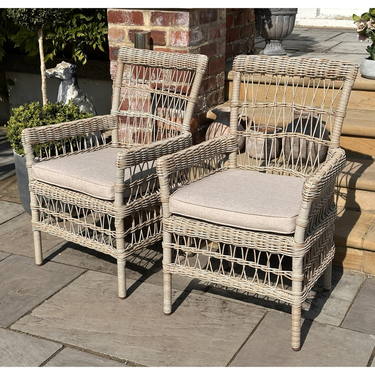 Provence Collection Outdoor Dining Chair - BEIGE
