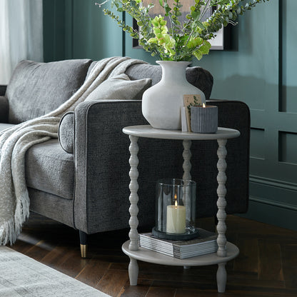 The Camden Collection Round Side Table - GREY