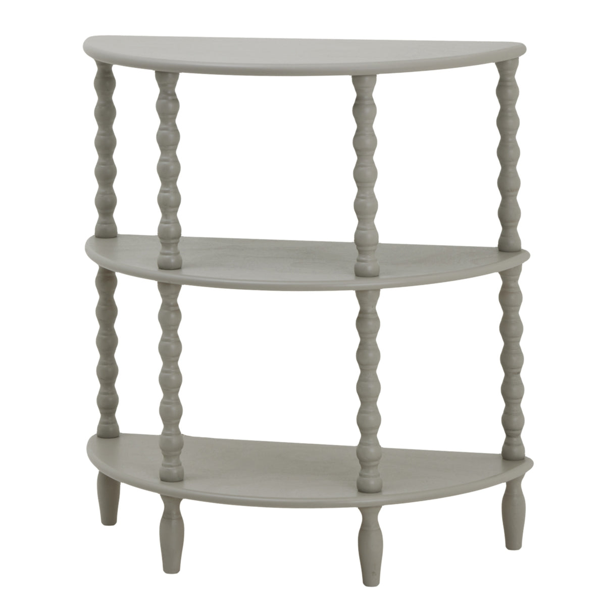 The Camden Collection Half Moon 3 Tier Table - GREY