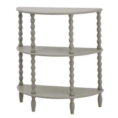 The Camden Collection Half Moon 3 Tier Table - GREY