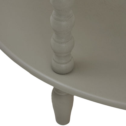 The Camden Collection Half Moon 3 Tier Table - GREY