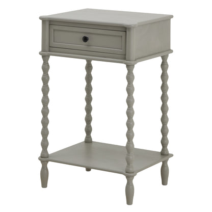 The Camden Collection One Drawer Side Table - GREY