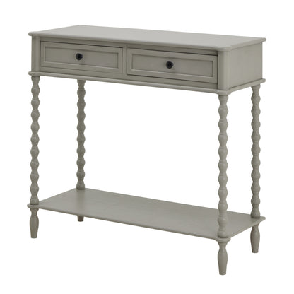 The Camden Collection Two Drawer Console Table - GREY