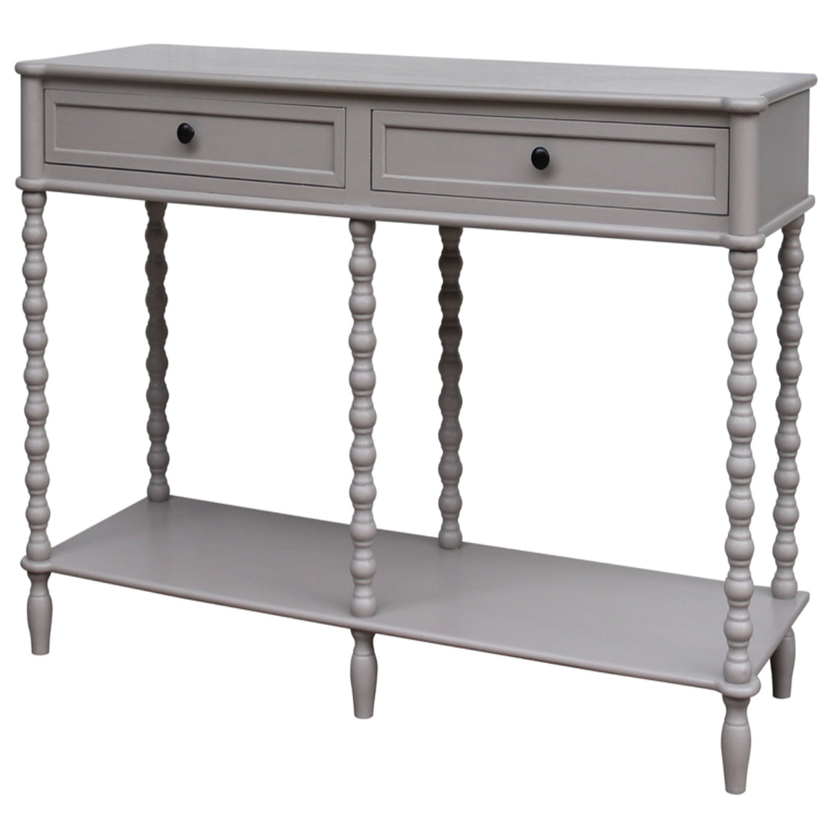 The Camden Collection Large Two Drawer Console Table - GREY