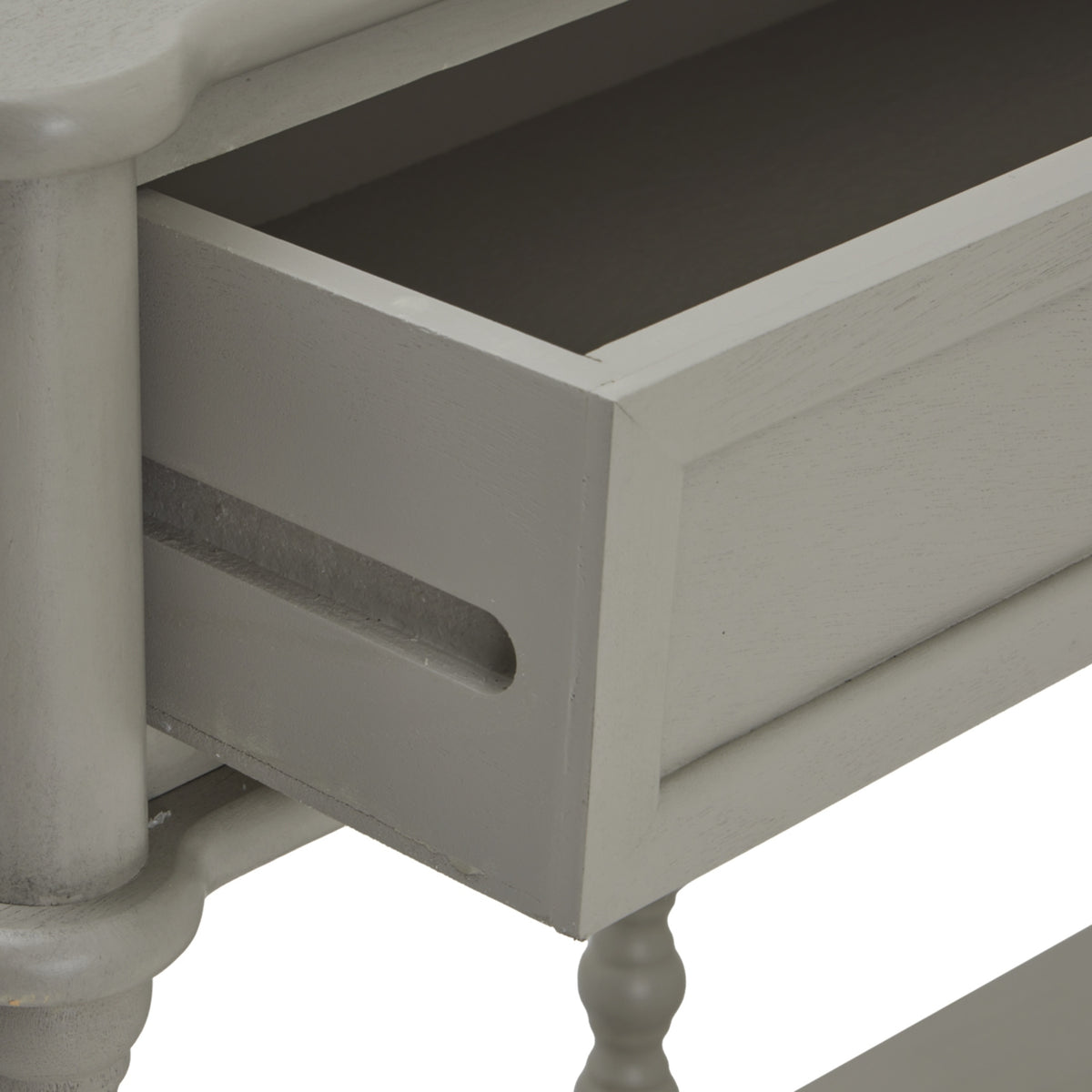 The Camden Collection Large Two Drawer Console Table - GREY