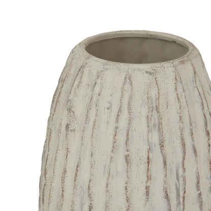 Lorenzo Large Fin Vase - WHITE