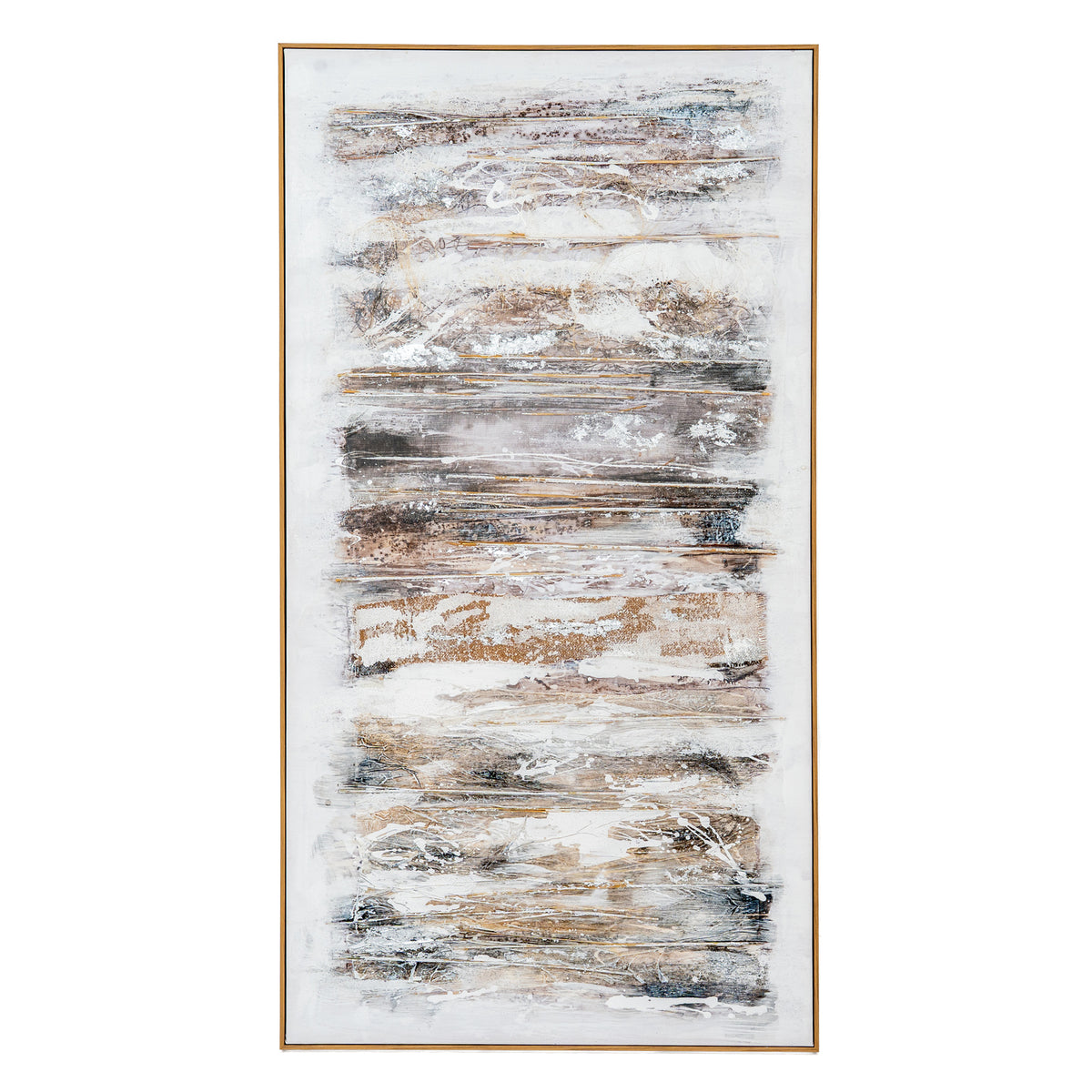 Ethereal Hand Painted Canvas In Frame - BROWN