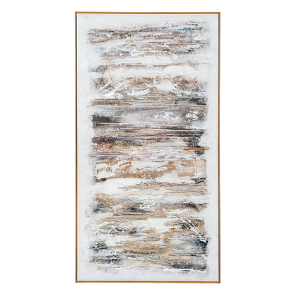 Ethereal Hand Painted Canvas In Frame - BROWN