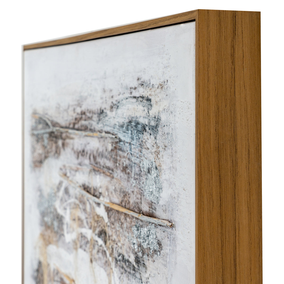 Ethereal Hand Painted Canvas In Frame - BROWN
