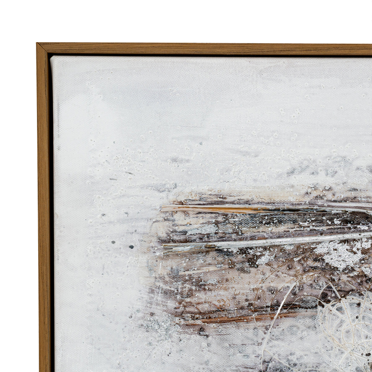 Ethereal Hand Painted Canvas In Frame - BROWN