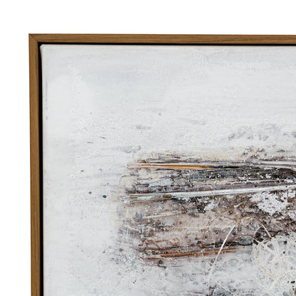 Ethereal Hand Painted Canvas In Frame - BROWN