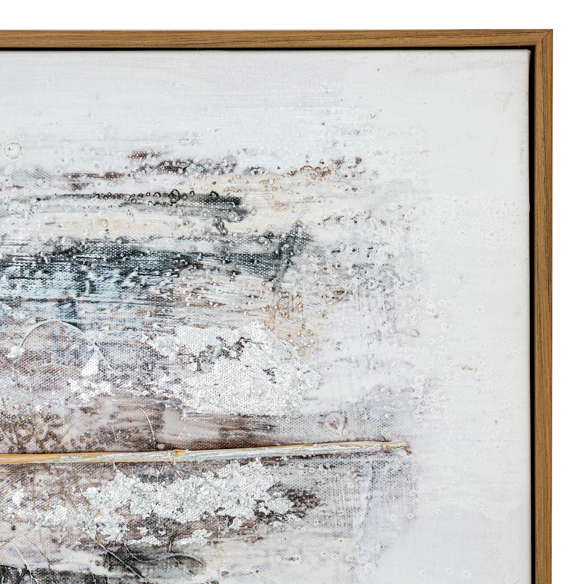 Ethereal Hand Painted Canvas In Frame - BROWN