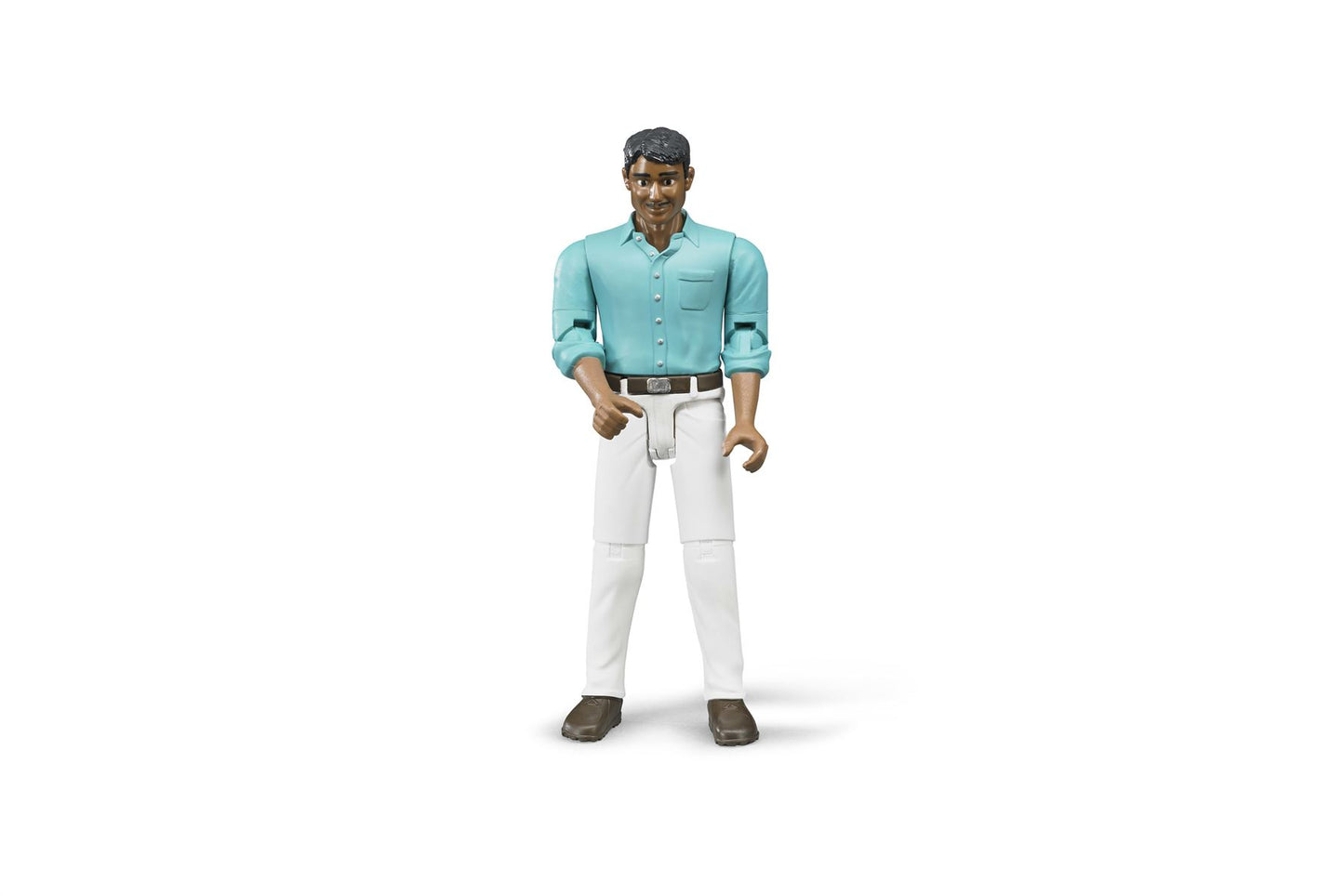 bworld Man, medium skin, white jeans