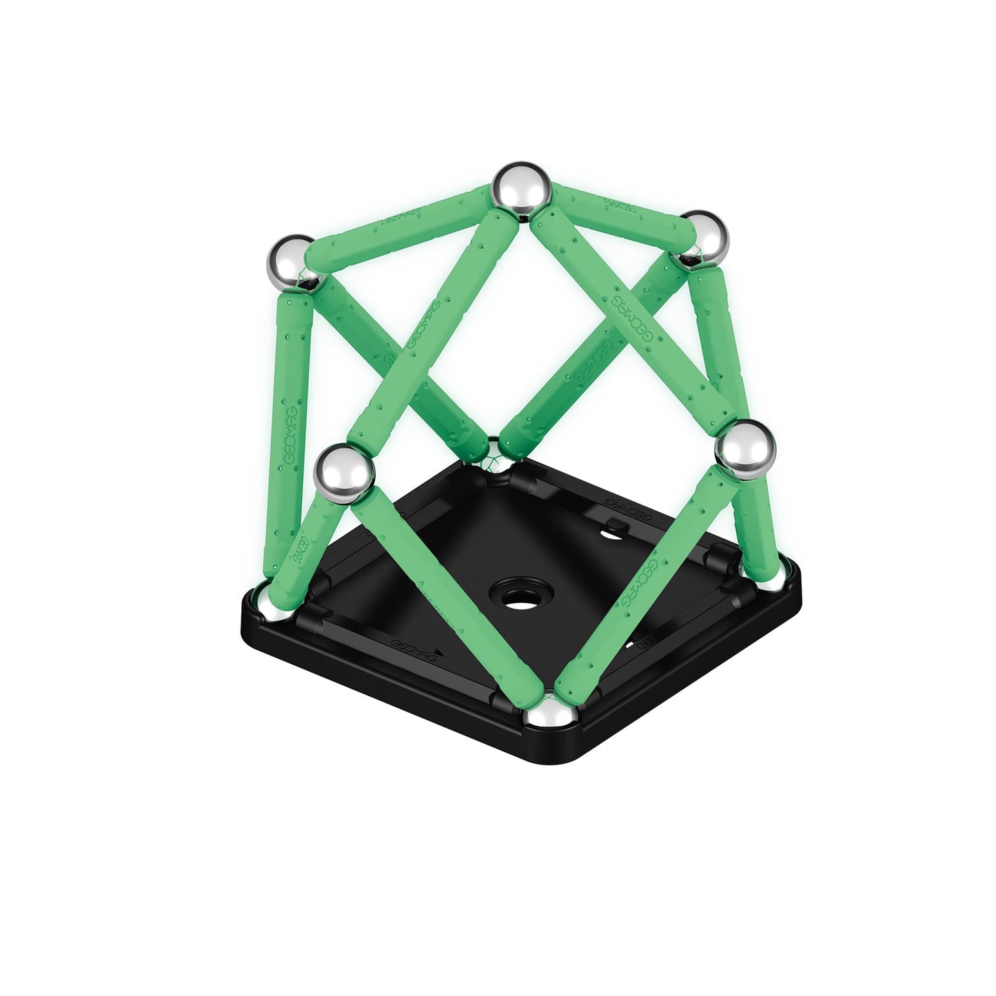 Geomag Glow Recycled Plastic Magnetic Shapes - 25 Pieces
