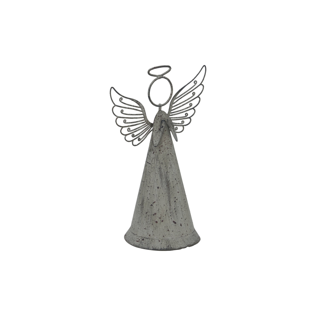 Rustic Metal Standing Angel - BROWN