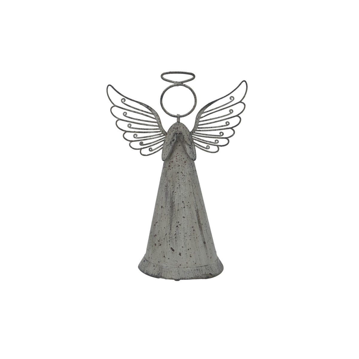 Rustic Metal Standing Angel - BROWN