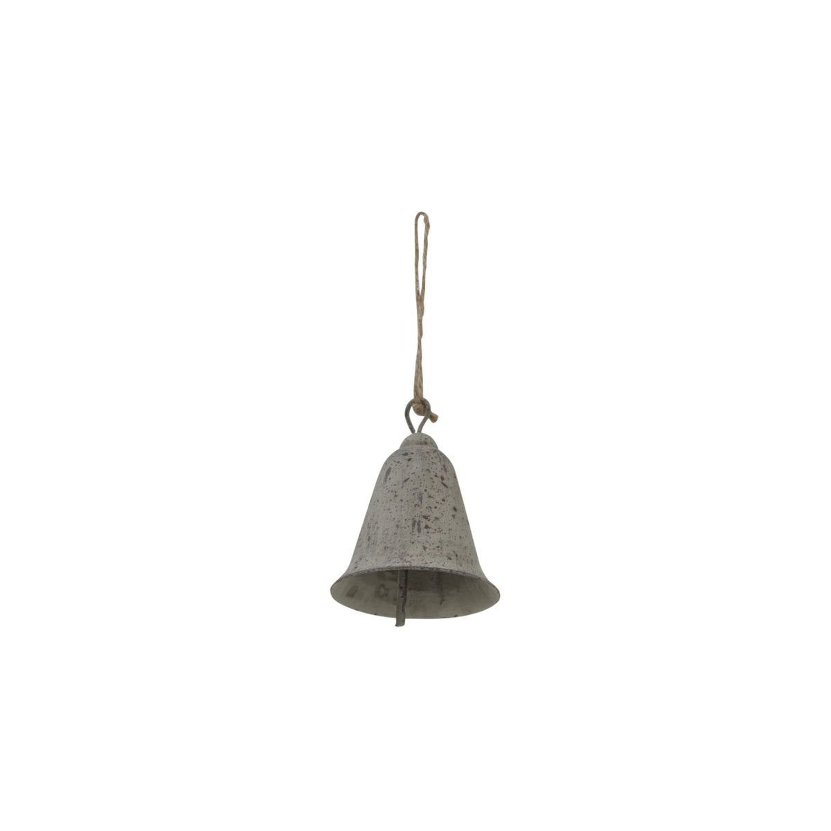 Rustic Metal Hanging Bell - BROWN