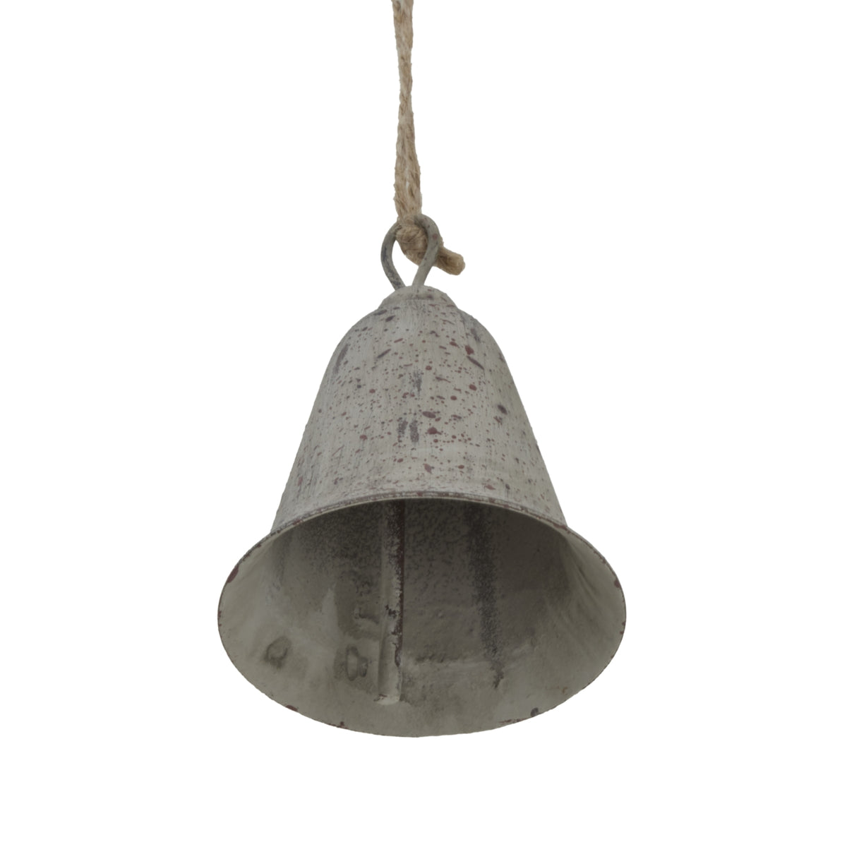 Rustic Metal Hanging Bell - BROWN