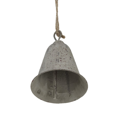 Rustic Metal Hanging Bell - BROWN