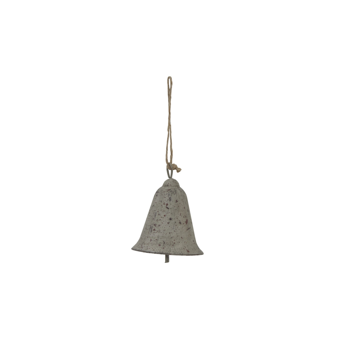 Rustic Metal Hanging Bell - BROWN