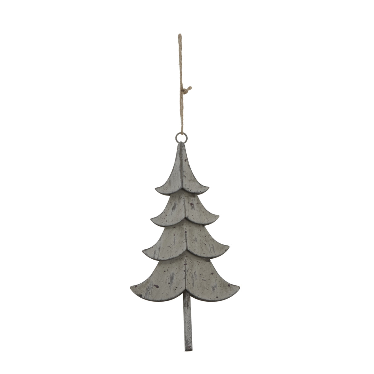 Large Rustic Metal Hanging Tree - BROWN