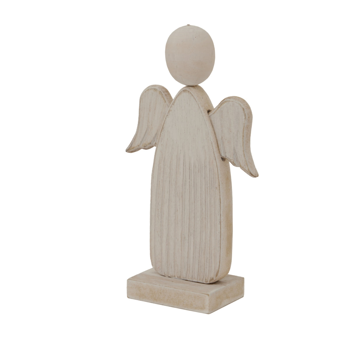 Whitewashed Rustic Angel - WHITE