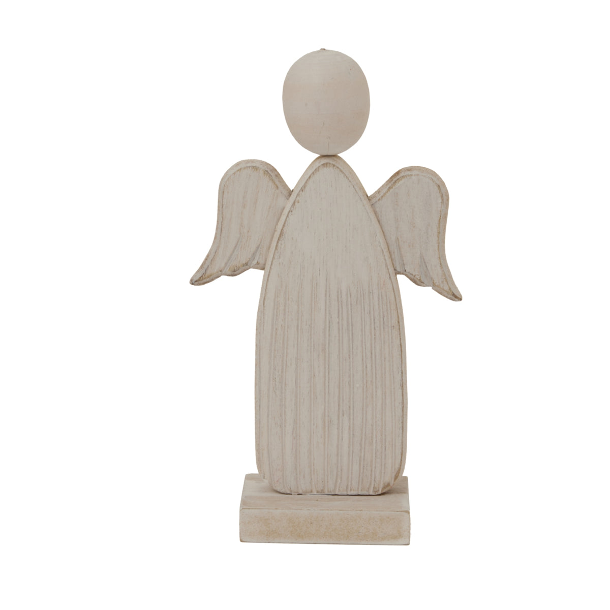 Whitewashed Rustic Angel - WHITE
