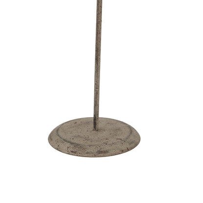 Large Whitewashed Rustic Star On Stand - WHITE