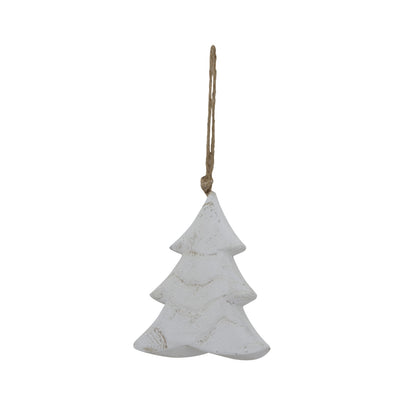 Whitewashed Rustic Hanging Tree - WHITE