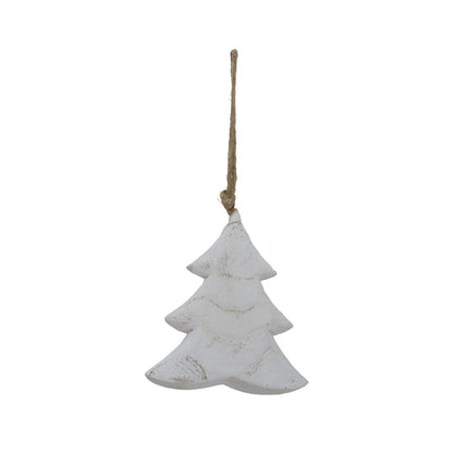 Whitewashed Rustic Hanging Tree - WHITE