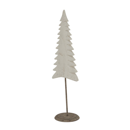 Whitewashed Tall Tree On Stand - WHITE