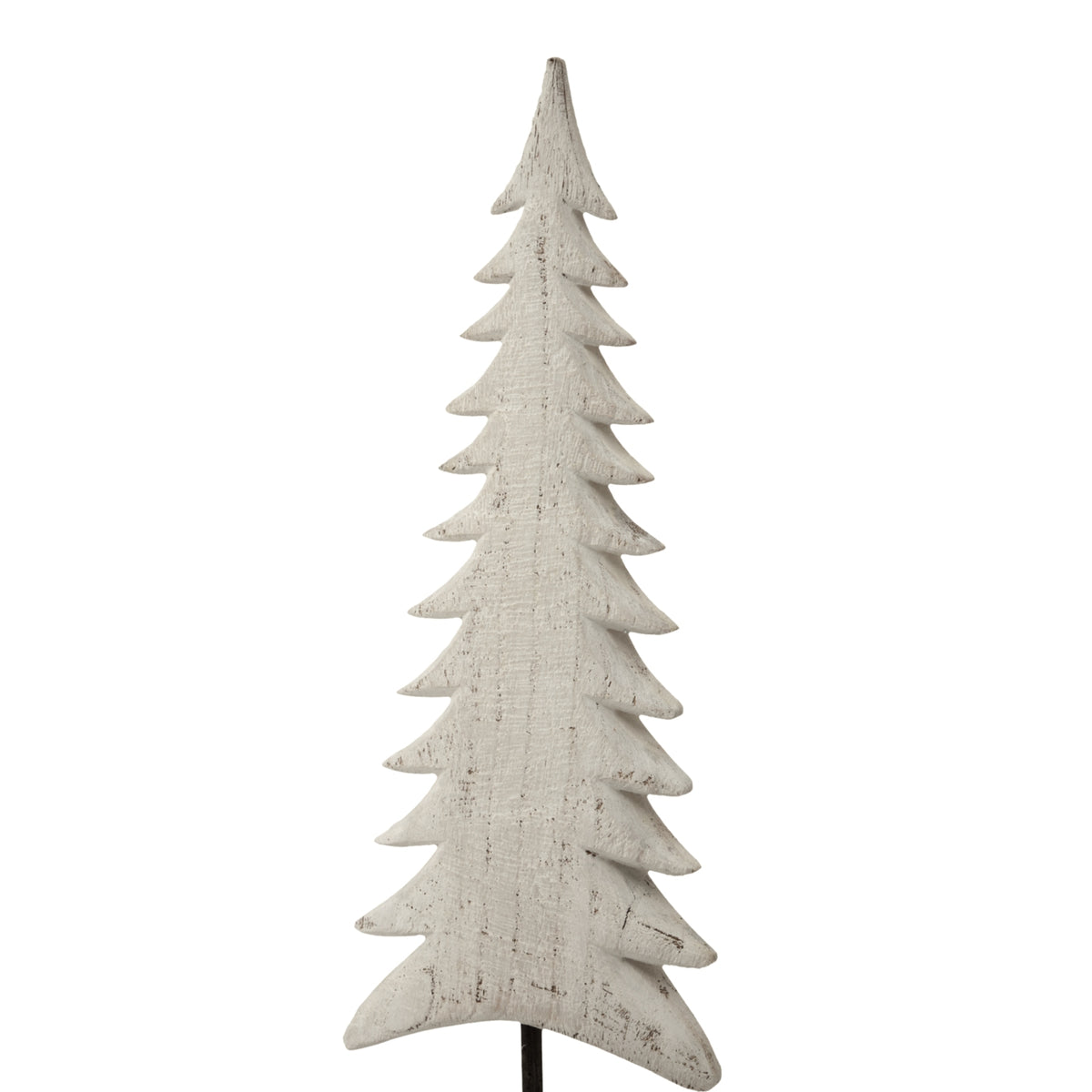 Medium Whitewashed Tall Tree On Stand - WHITE