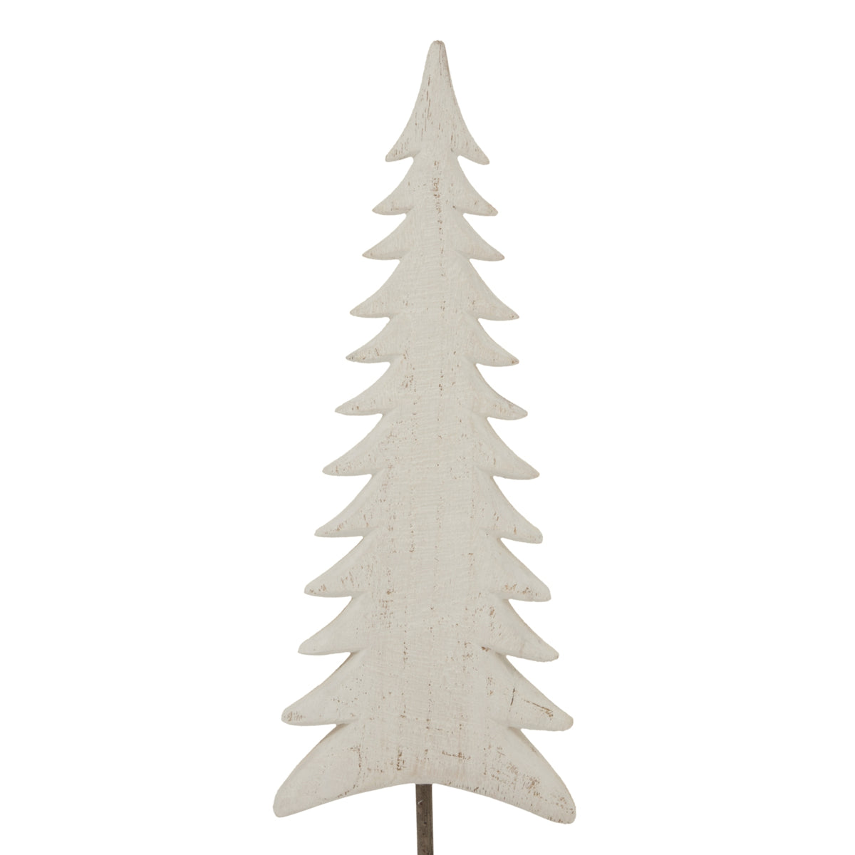 Medium Whitewashed Tall Tree On Stand - WHITE