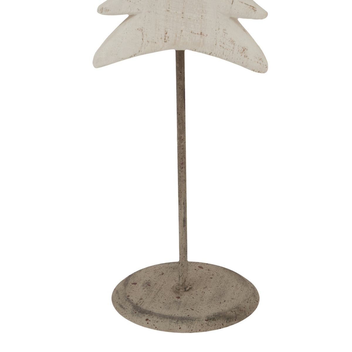 Medium Whitewashed Tall Tree On Stand - WHITE