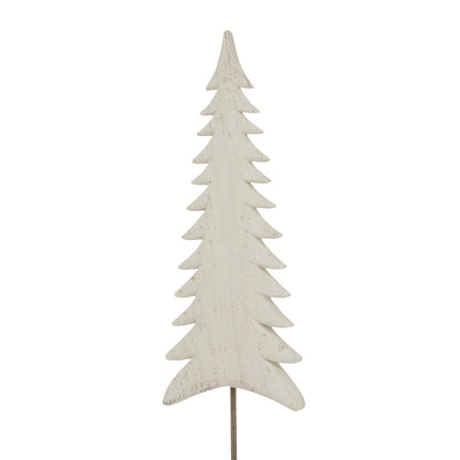 Large Whitewashed Tall Tree On Stand - WHITE