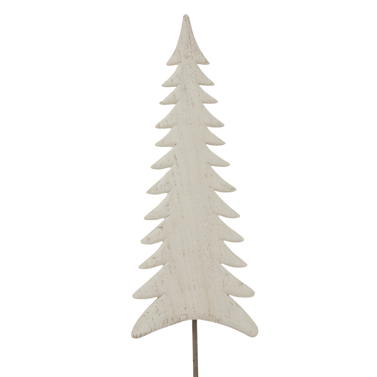 Large Whitewashed Tall Tree On Stand - WHITE