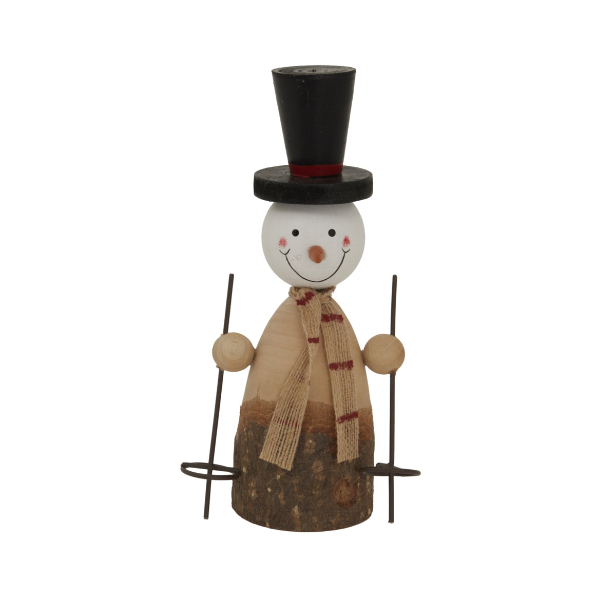 Large Rustic Snowman - BROWN