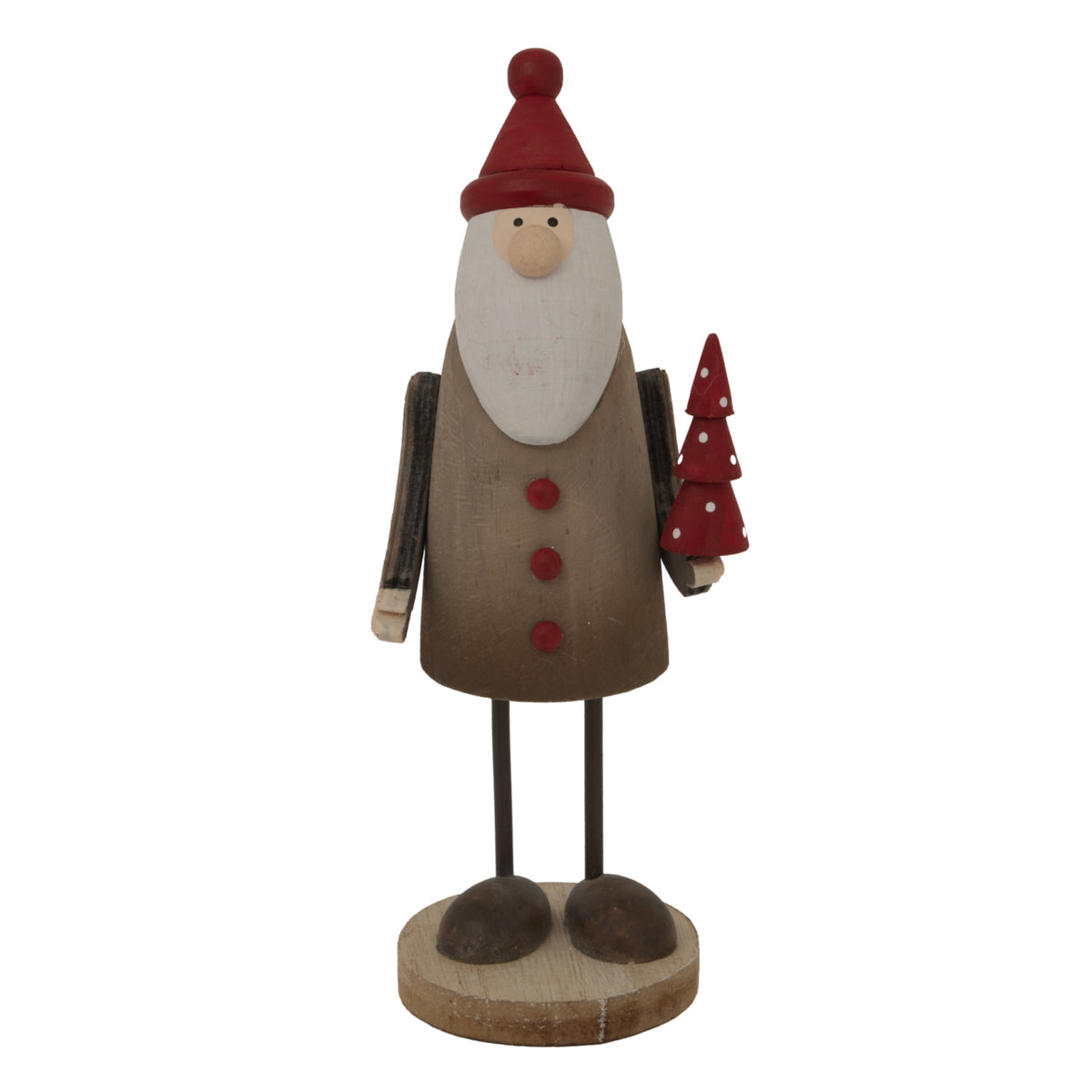 Rustic Tall Santa - BROWN