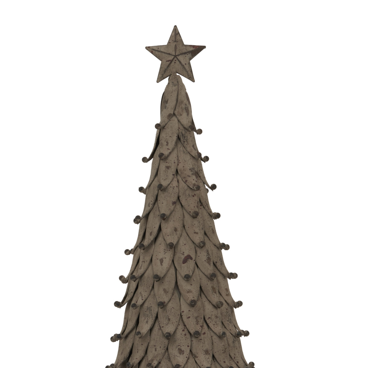 Large Rustic Decorative Tree With Star - SILVER