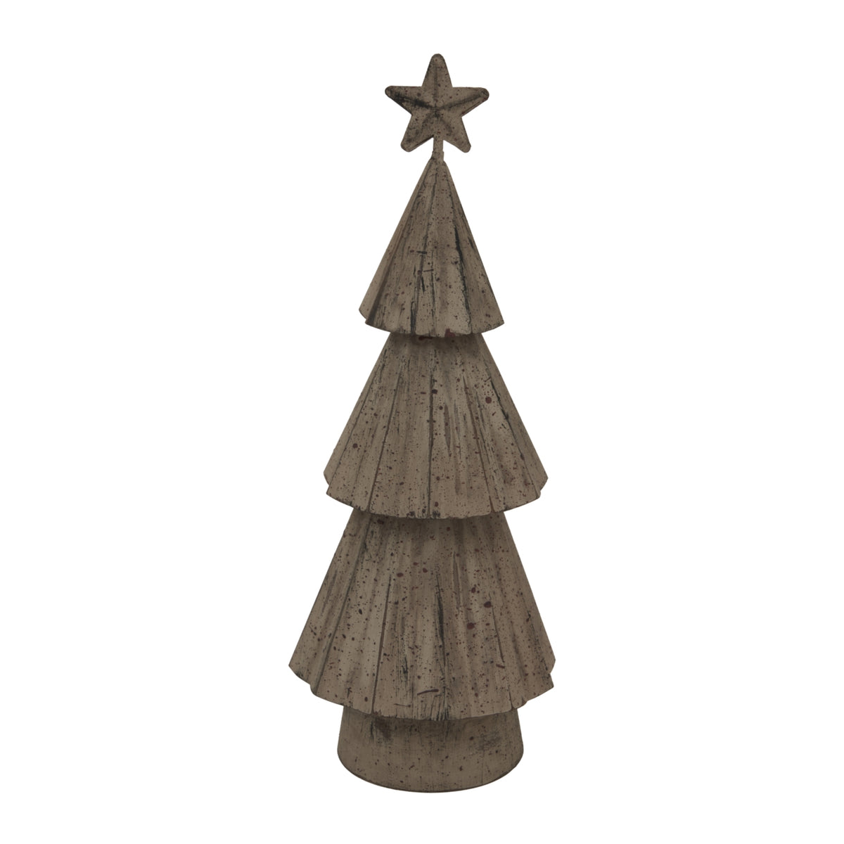 Rustic Bough Tree With Star - WHITE
