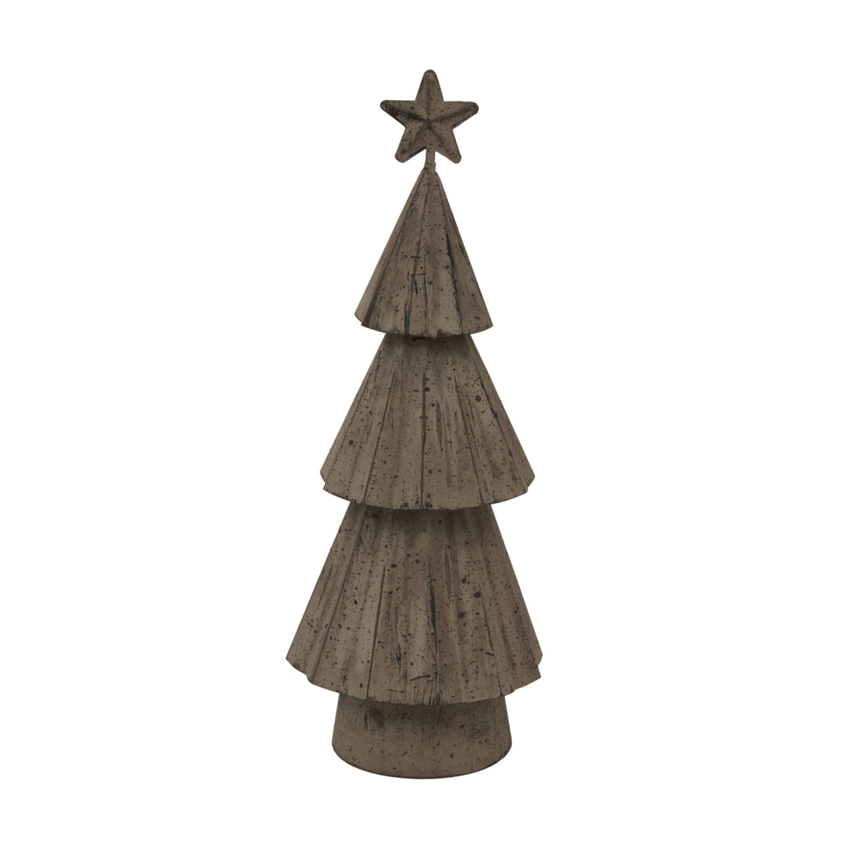 Rustic Bough Tree With Star - WHITE
