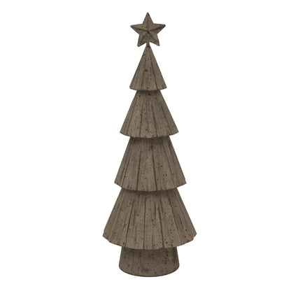 Medium Rustic Bough Tree With Star - WHITE