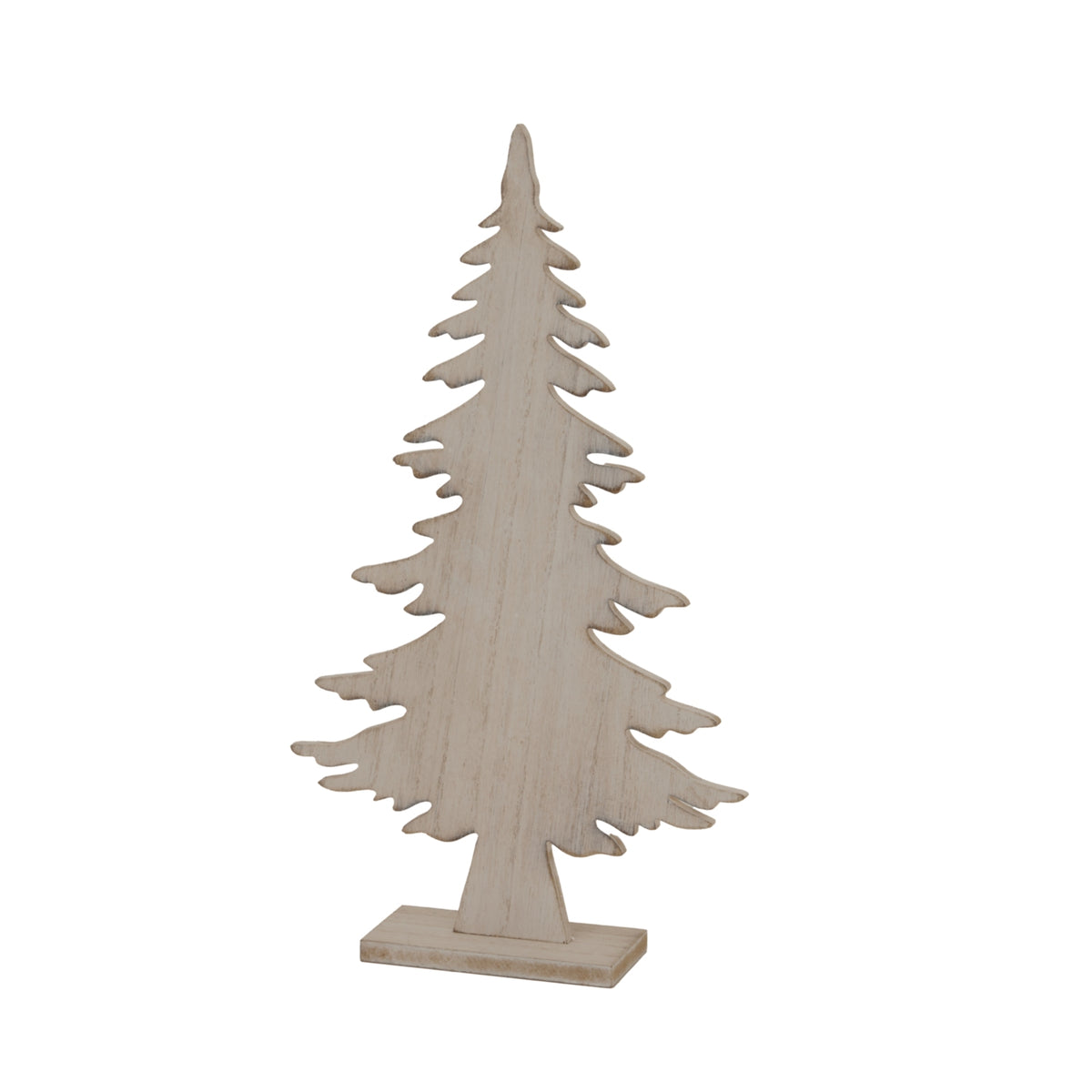 Medium Natural Rustic Tree On Stand - WHITE