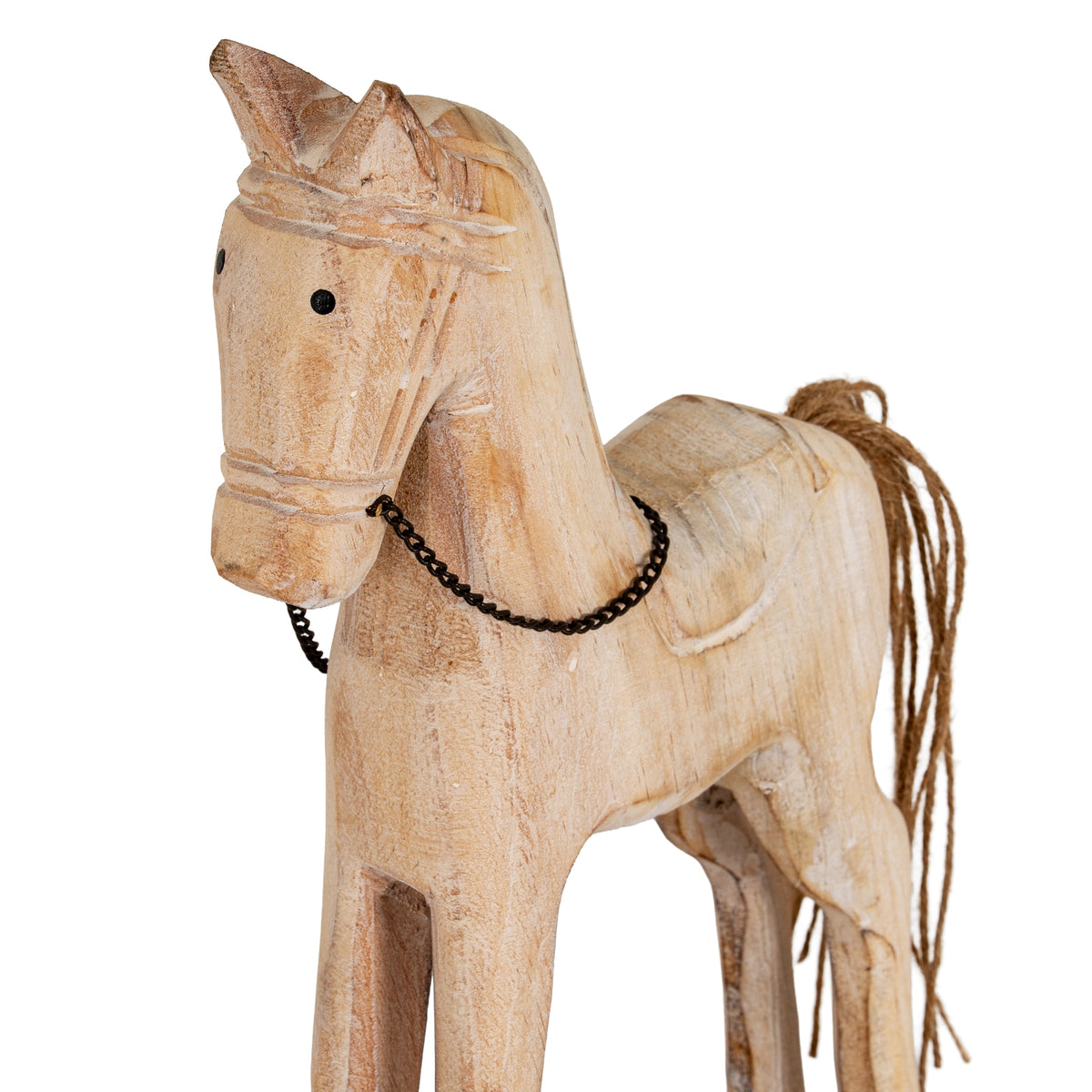 Large Natural Rustic Rocking Horse - BROWN