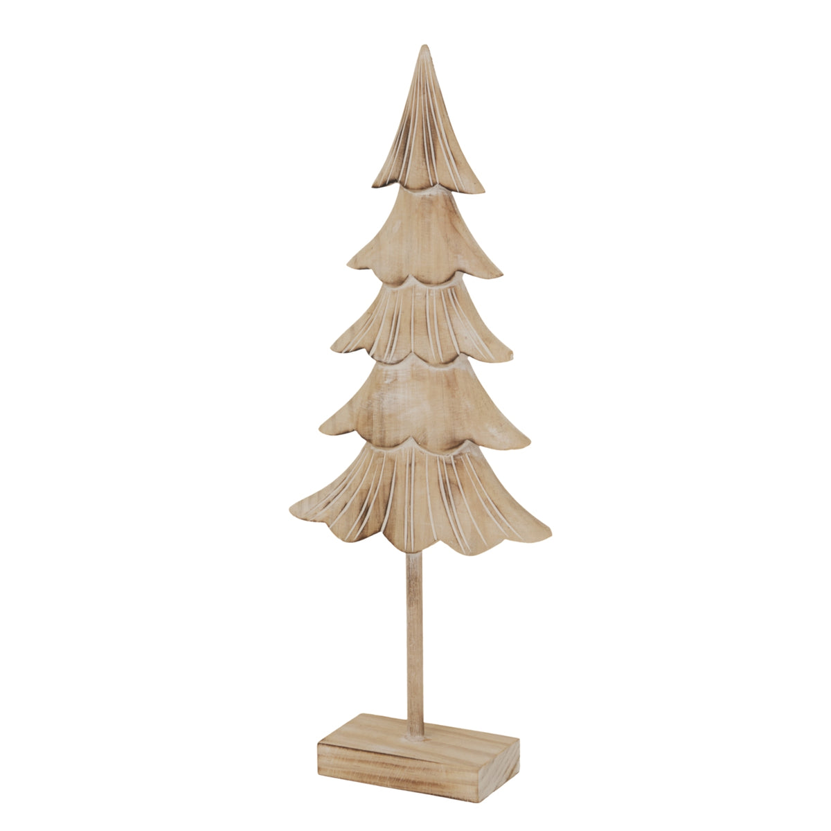 Medium Rustic Fir Tree On Stand - BROWN