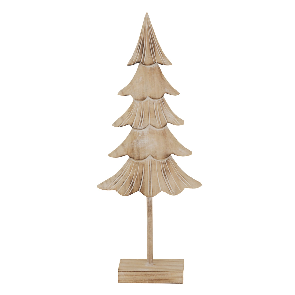 Medium Rustic Fir Tree On Stand - BROWN