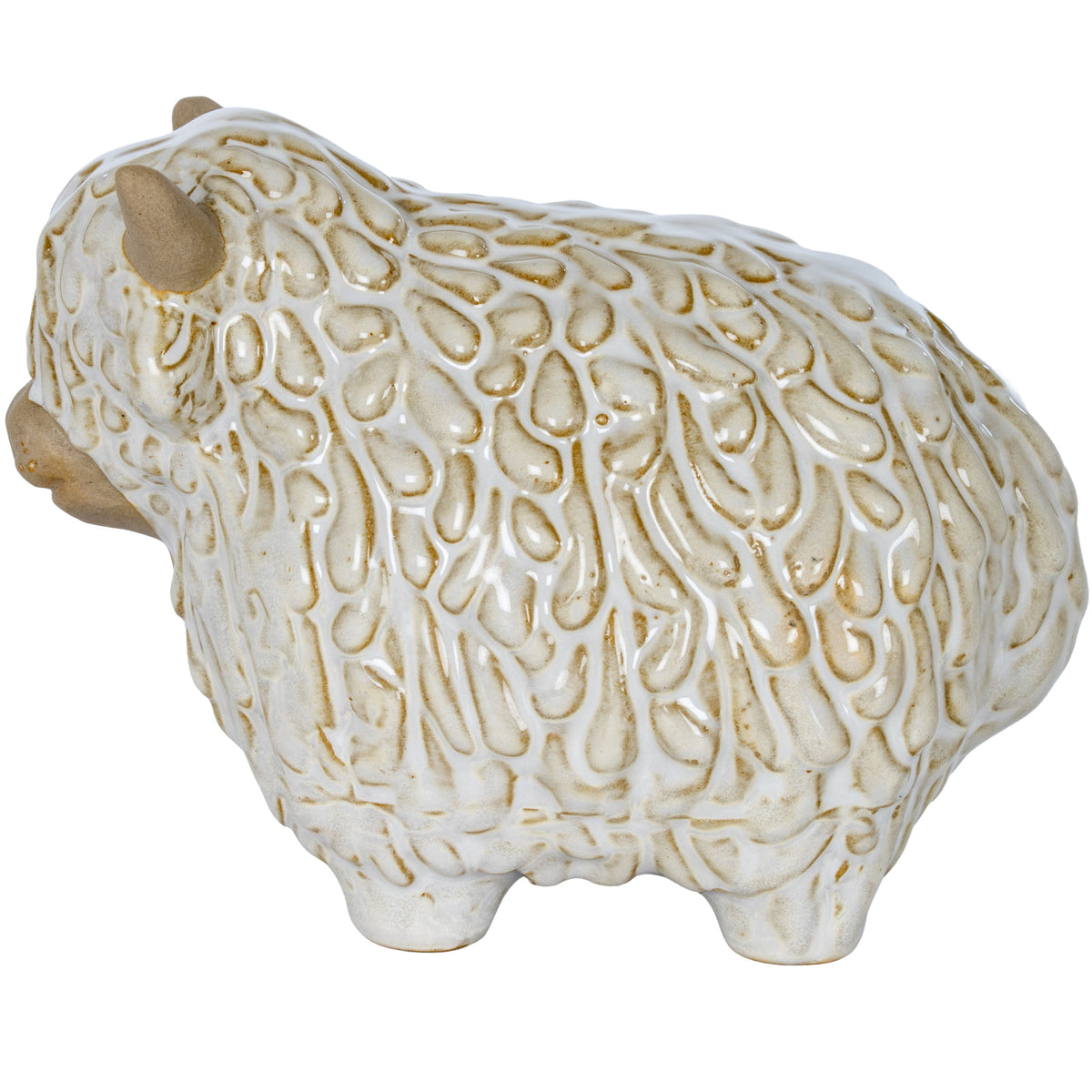 Alora Ceramic Highland Cow - WHITE